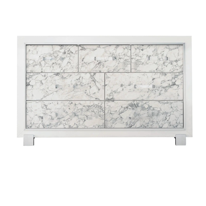 Skye - Marble Dresser - White by Unique Piece Furniture