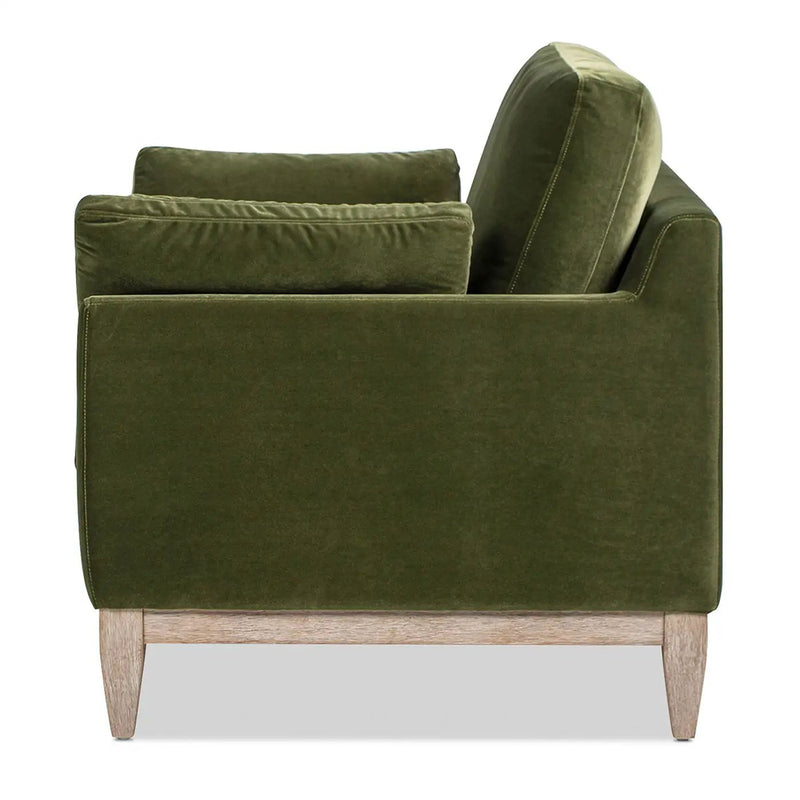 Pasadena - Wide Modern Farmhouse Accent Arm Chair - Olive Green by HouseOfZazla