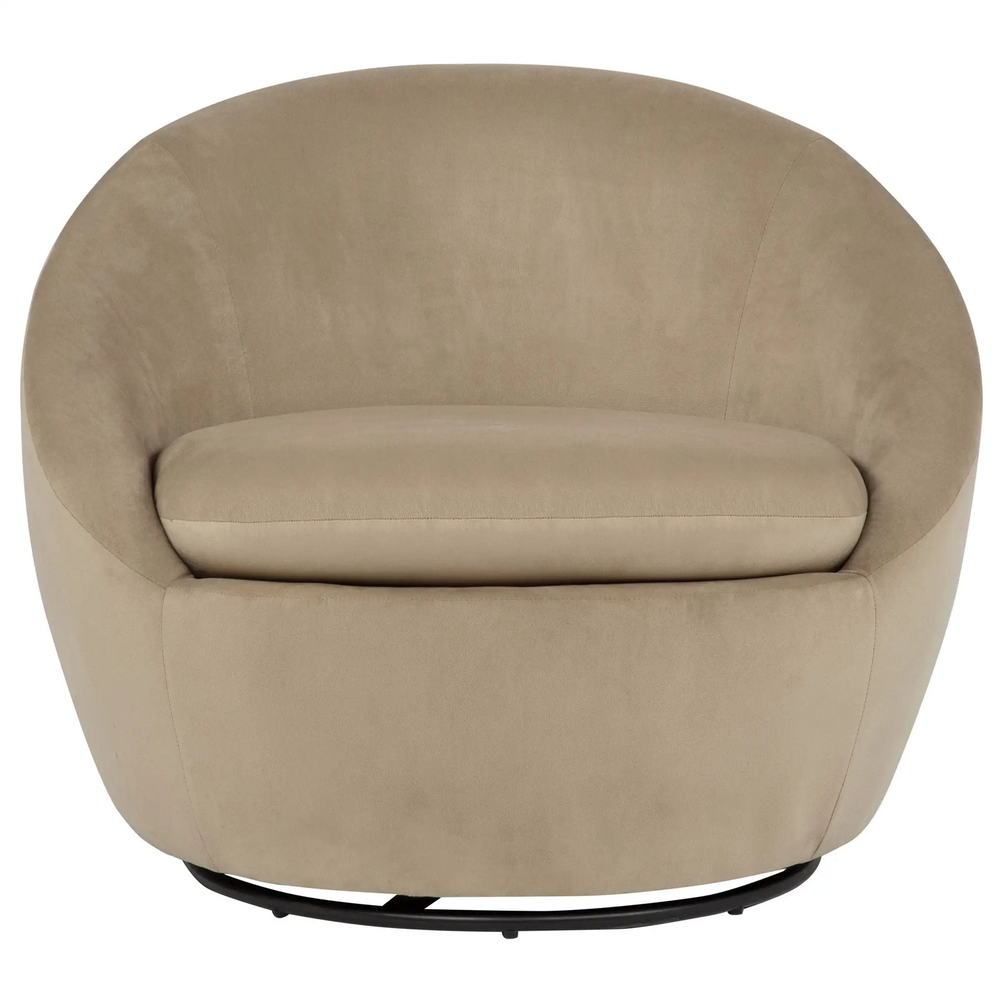 Myernick Velvet Upholstered Swivel Accent Chair Camel by Unique Piece Furniture