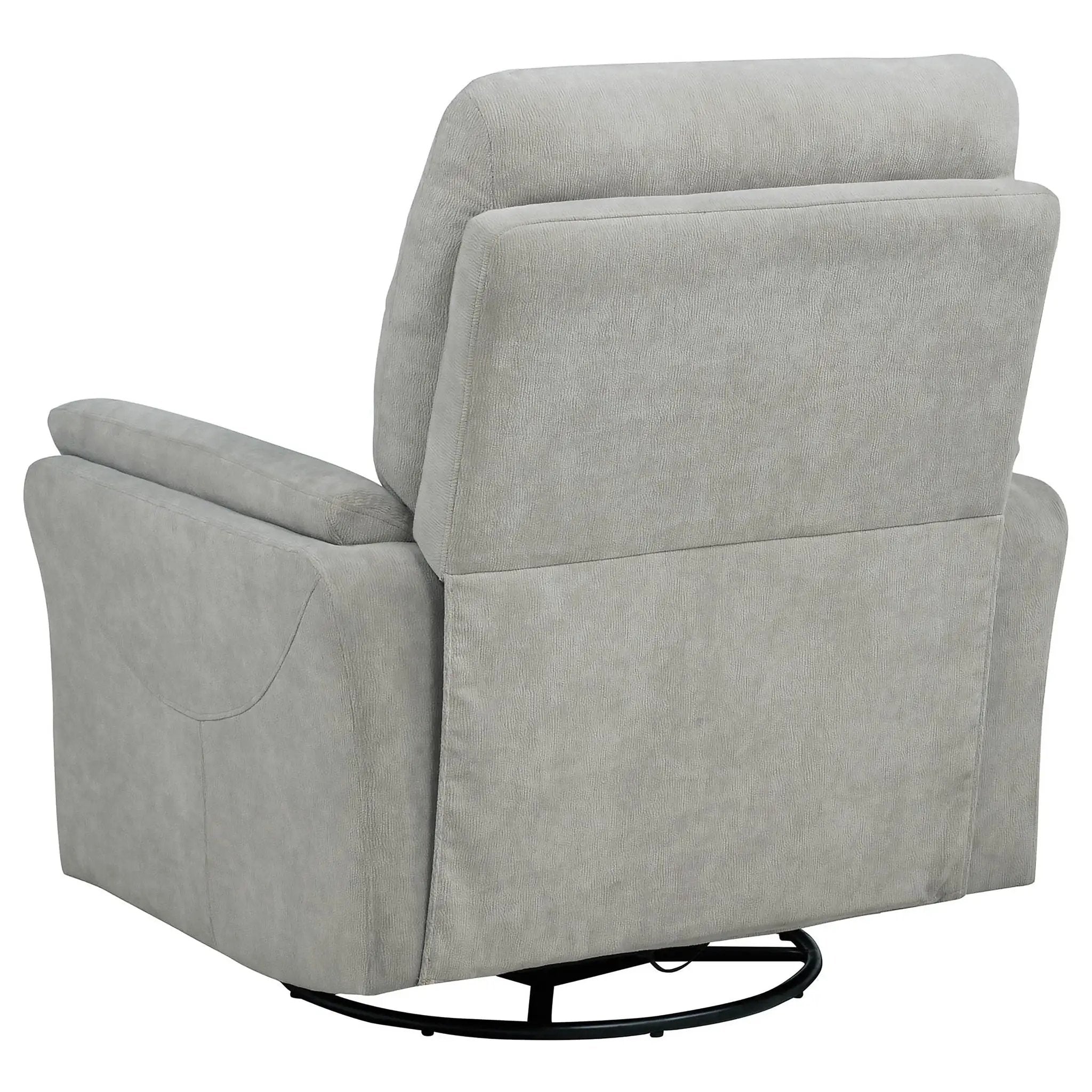 Adler Upholstered Power Swivel Glider Recliner Ivory by Unique Piece Furniture