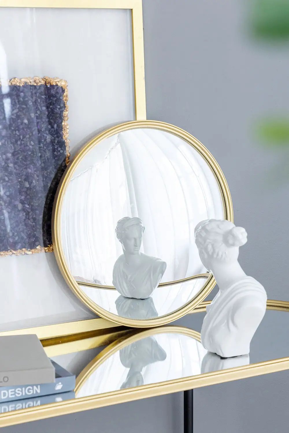 Round Mirror, Circle Mirror With Iron Frame For Living Room Bedroom Vanity Entryway Hallway by HouseOfZazla
