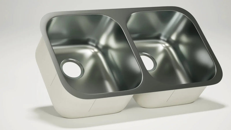 Stainless Steel Sink 50/50 (Double Bowl) by The Original Granite Bracket