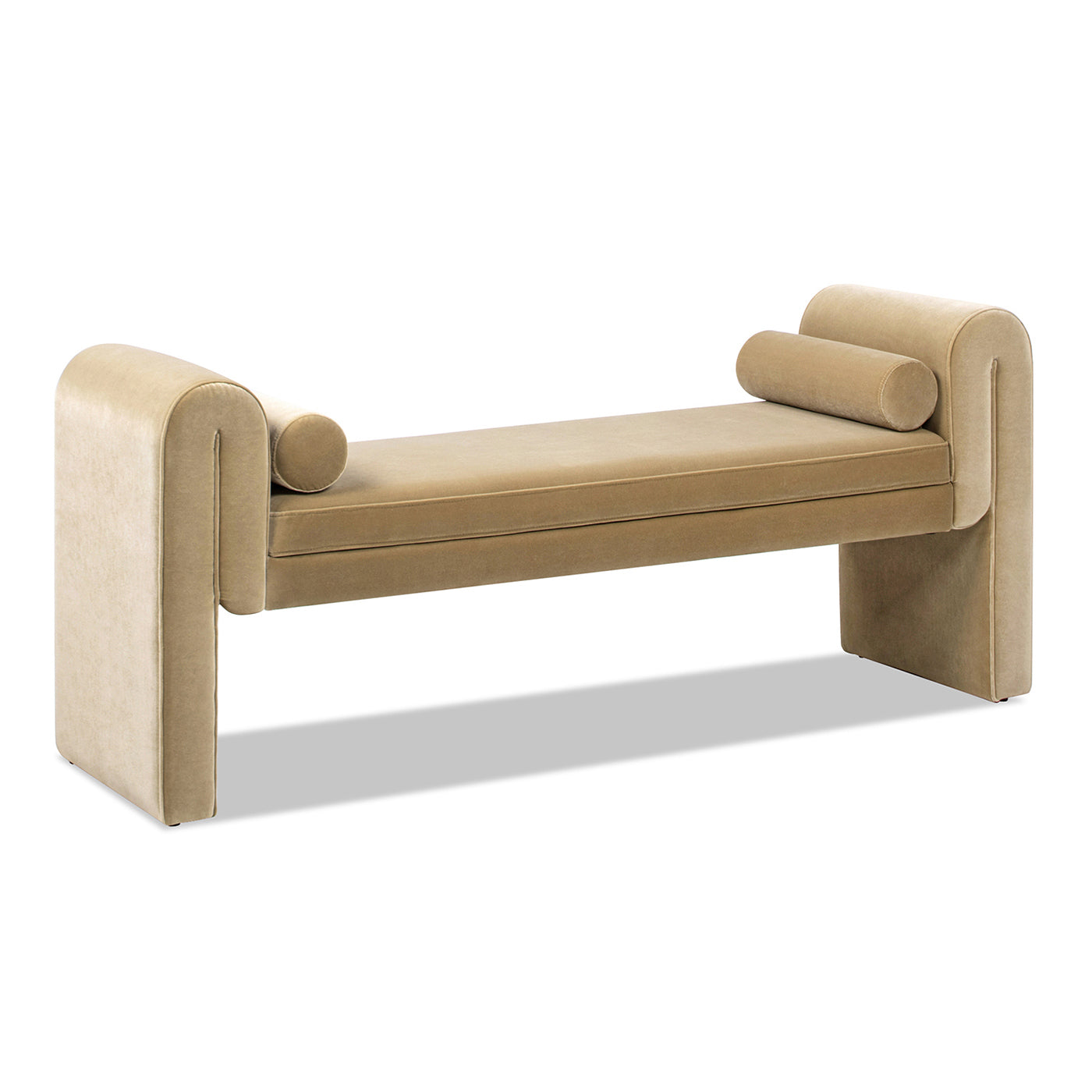 Mason 60.5" Arched Arm Bench with Bolster Pillows by HouseOfZazla