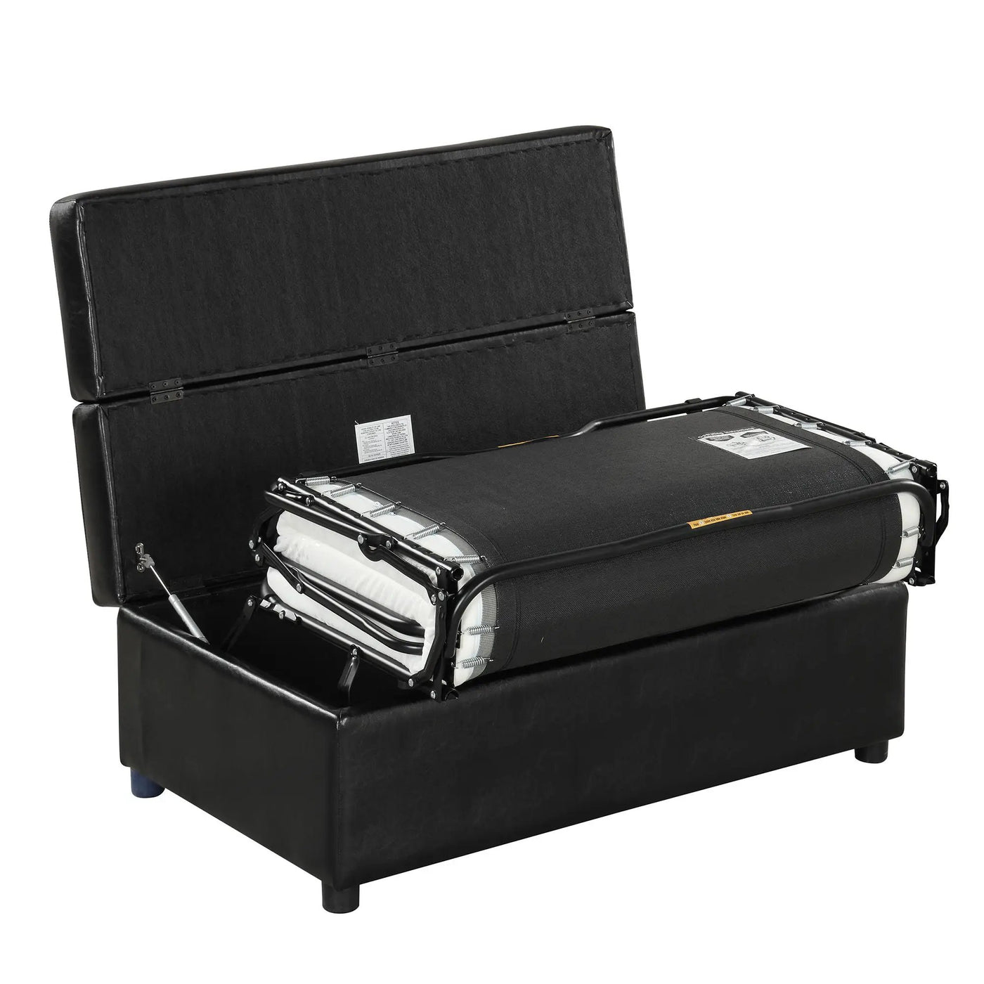 Twin Size Folding Ottoman Sleeper Bed With Mattress Convertible Guest Bed by HouseOfZazla