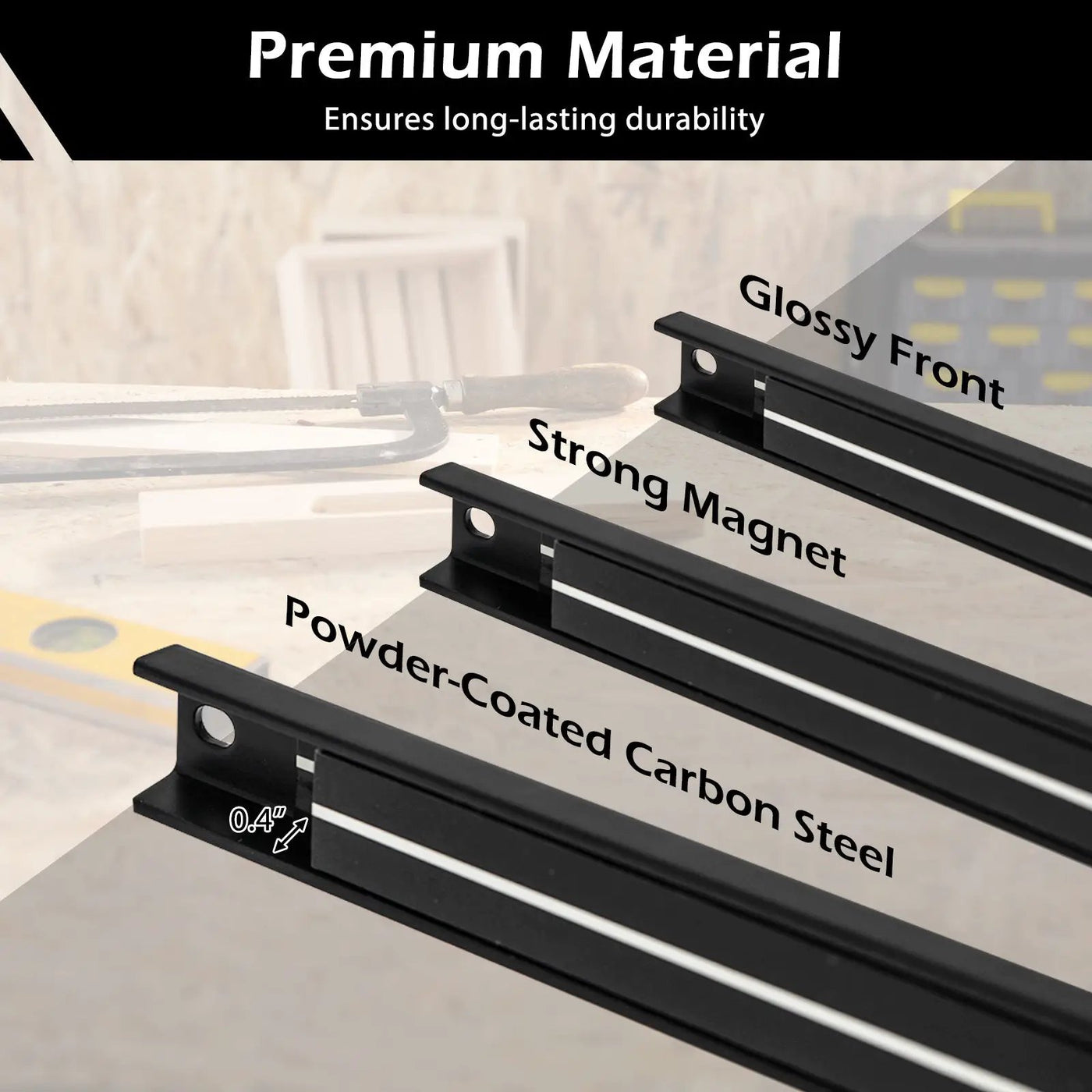 18 Inch Magnetic Tool Holder Strip with Mounting Screws by DirectDeals