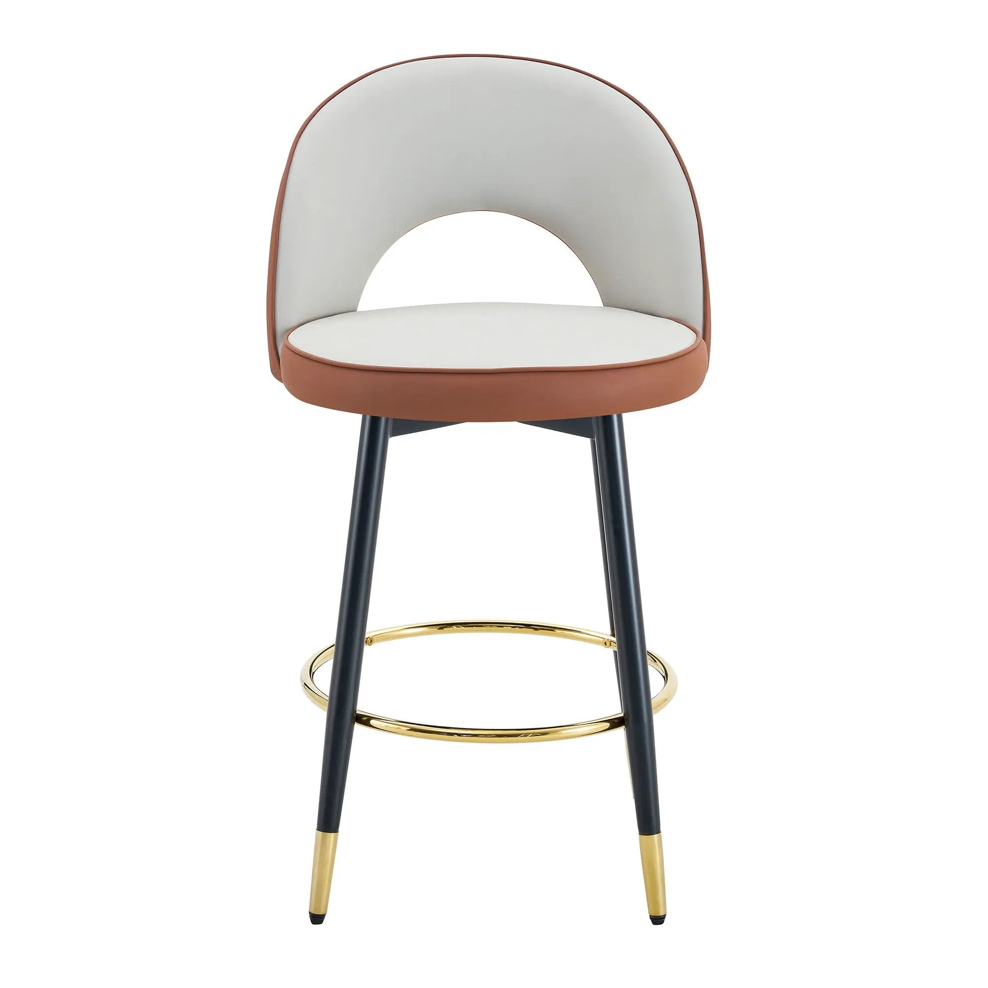 Upholstered Rotatable Bar Chair With Metal Legs For Dining Room by HouseOfZazla