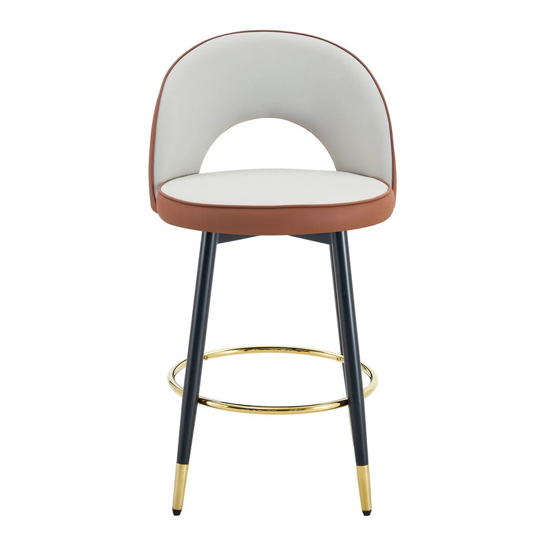 Upholstered Rotatable Bar Chair With Metal Legs For Dining Room by HouseOfZazla