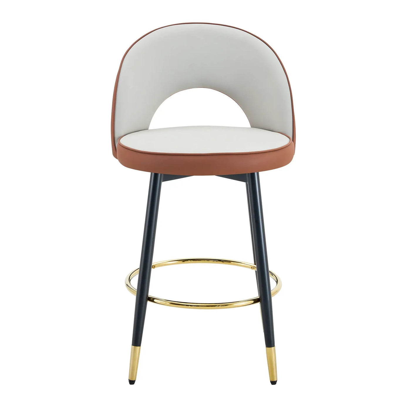 Upholstered Rotatable Bar Chair With Metal Legs For Dining Room by Unique Piece Furniture