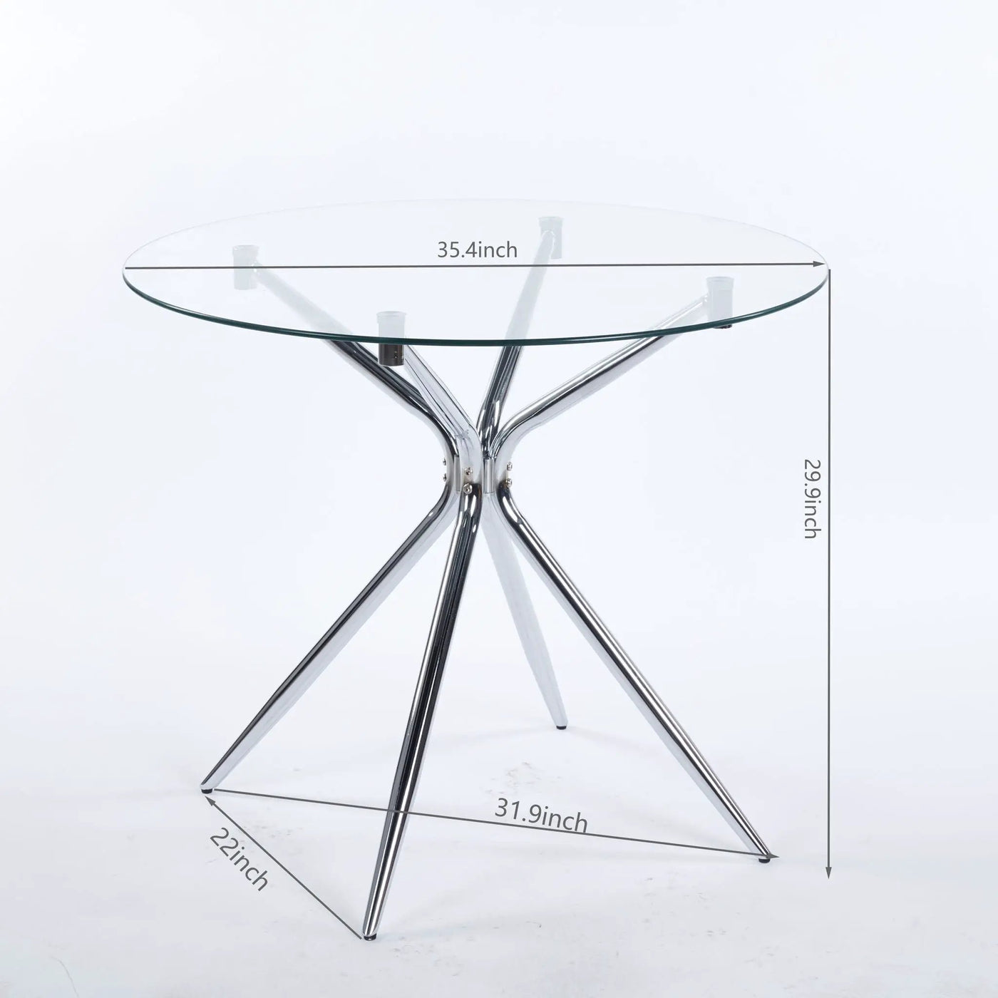 Compact Dining Table With Glass Top by HouseOfZazla