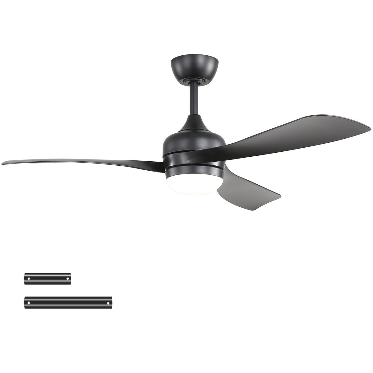 Ceiling Fan With 3 Blades, Remote Control, Reversible DC Motor, Noiseless Operation, 3 Downrods, photo 9 of 21