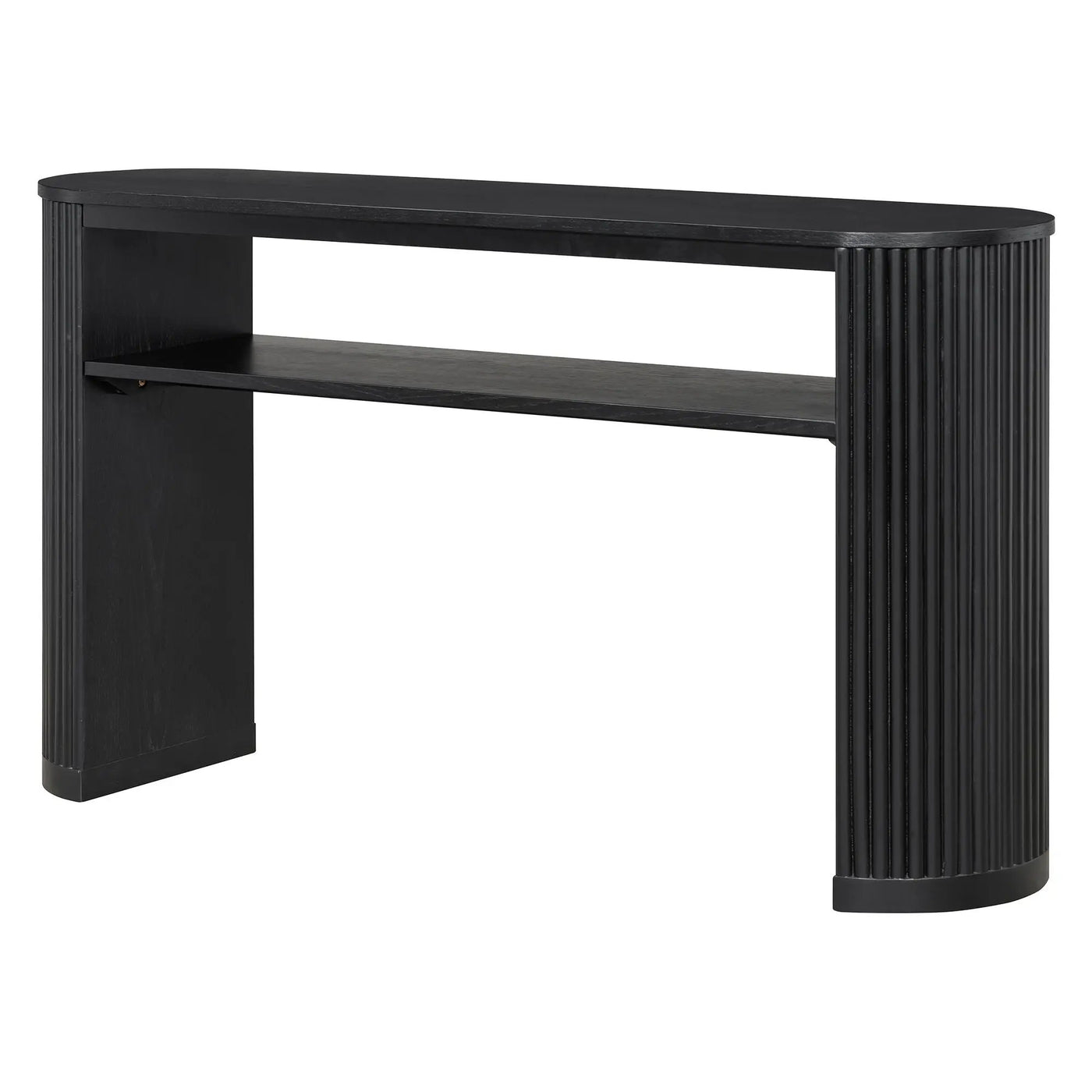 Console Table With Fluted Legs, Open Shelf by HouseOfZazla