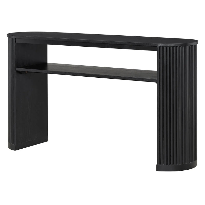 Console Table With Fluted Legs, Open Shelf by Unique Piece Furniture