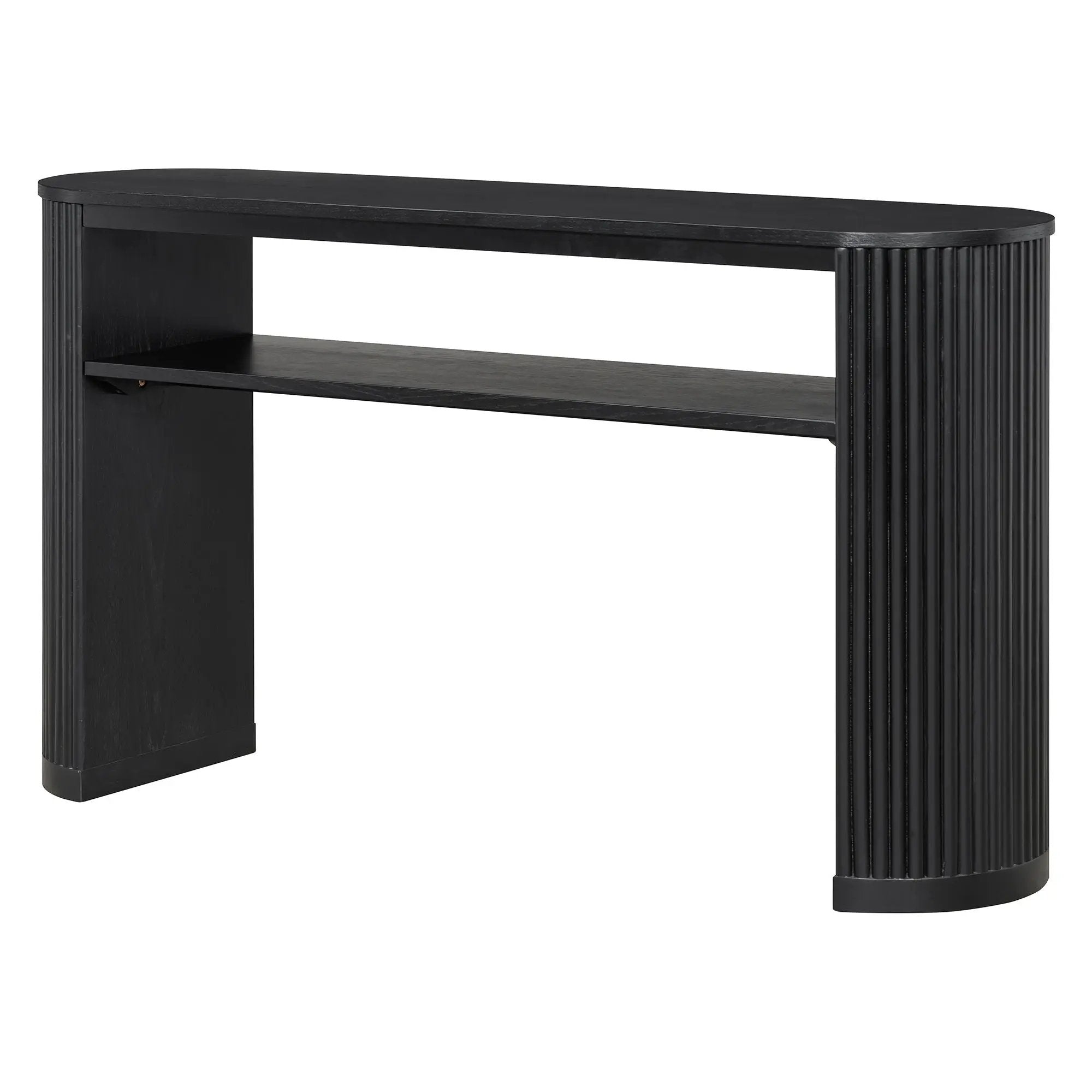Console Table With Fluted Legs, Open Shelf by HouseOfZazla
