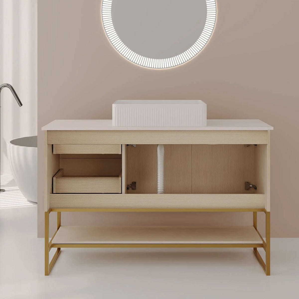 36" Modern Bathroom Vanity with Ceramic Vessel Sink by HouseOfZazla