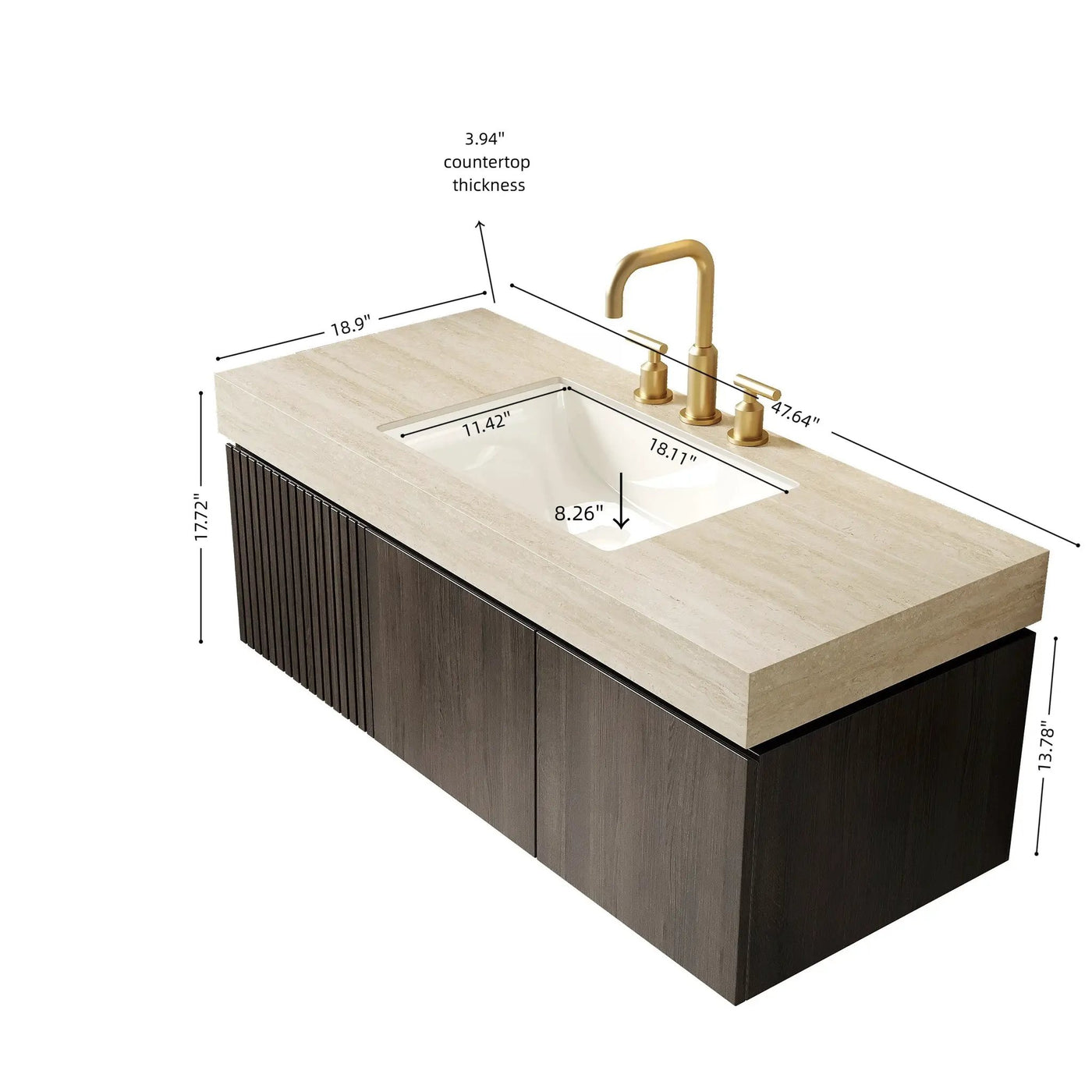 MURI 48" Bathroom Vanity & Sink by HouseOfZazla