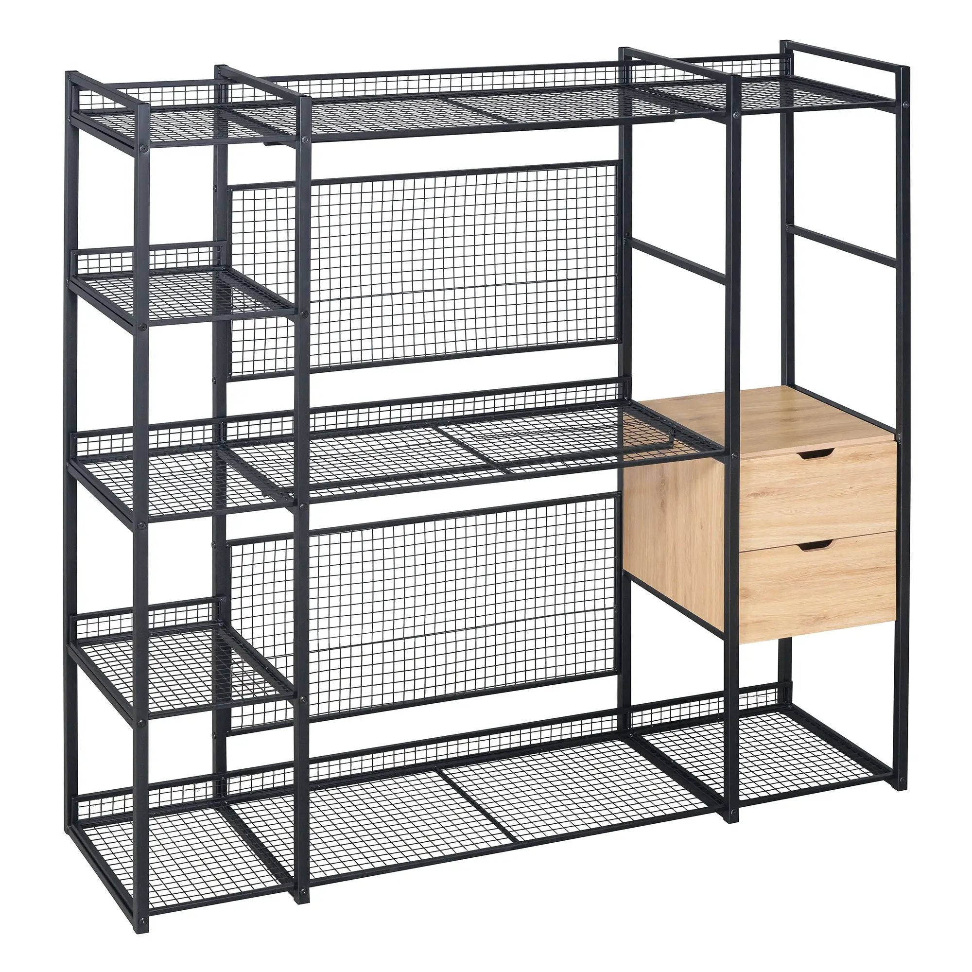 Open Style Wardrobe With Hanging Rails, Shelves And Drawers by Unique Piece Furniture