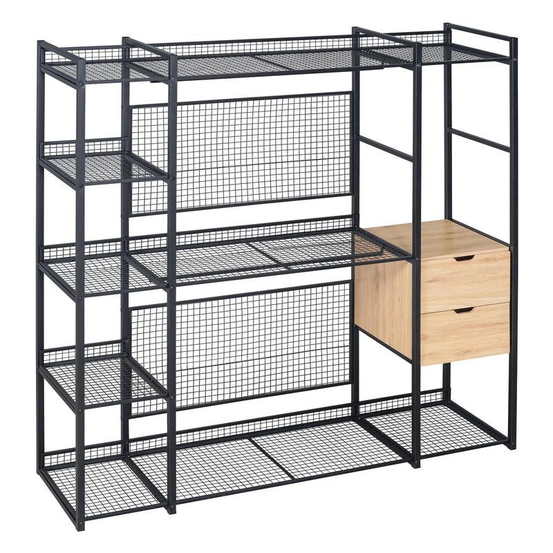 Open Style Wardrobe With Hanging Rails, Shelves And Drawers by Unique Piece Furniture