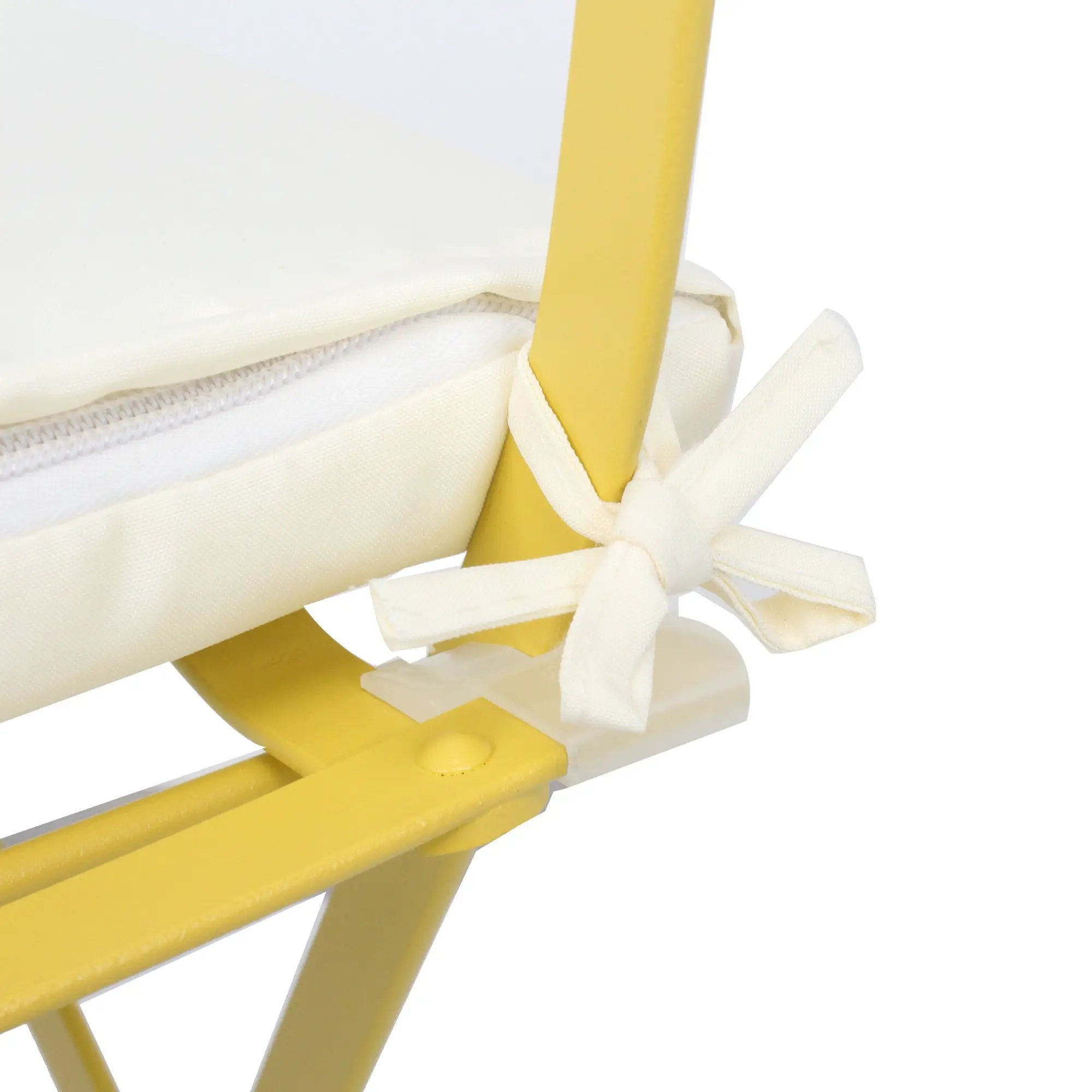 3 Pieces Patio Bistro Balcony Metal Chair Table Set - Yellow by HouseOfZazla