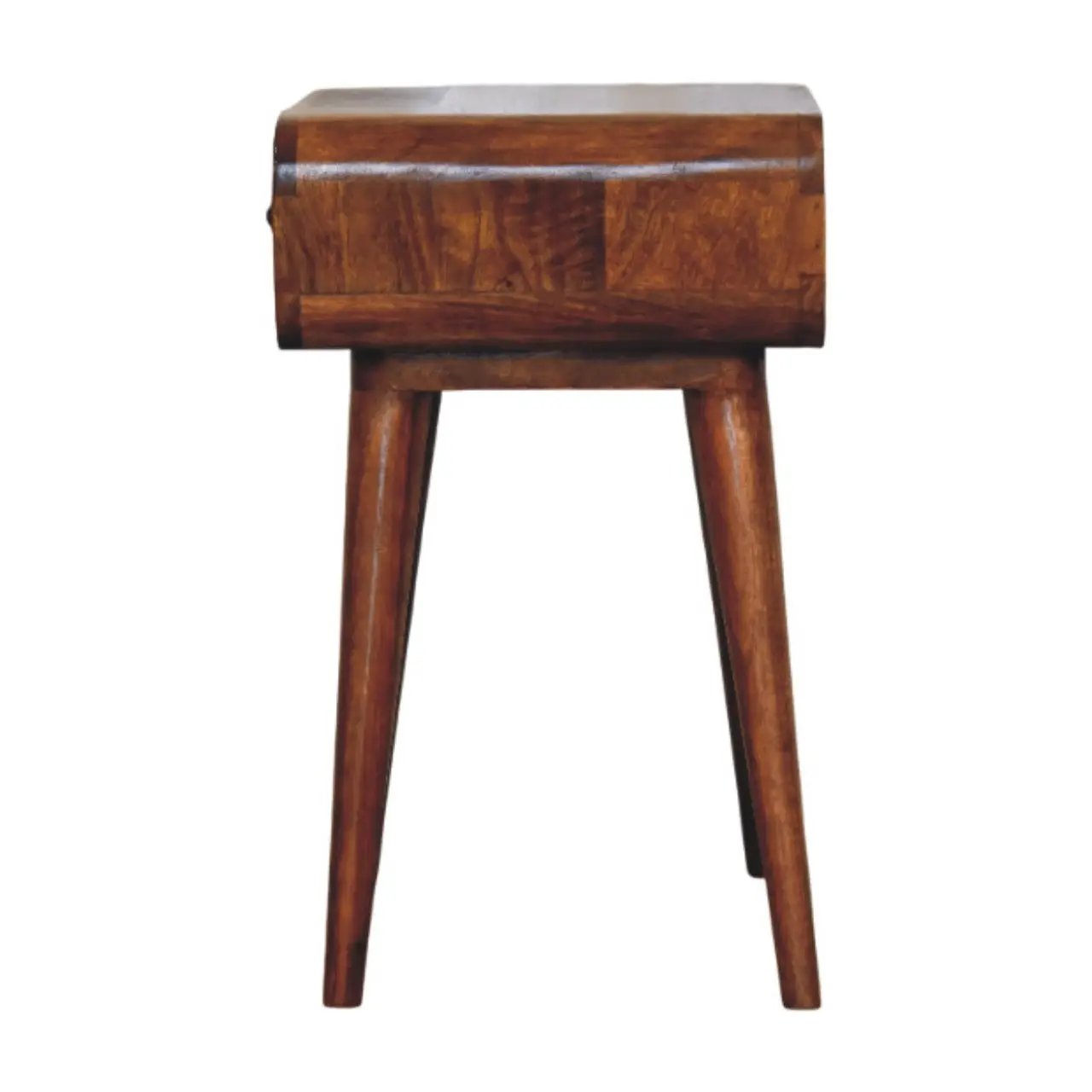 Avora Chestnut Nightstand with 1-Drawer, Nordic Legs by HouseOfZazla