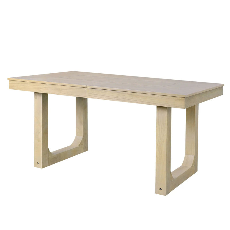 Extendable Dining Set, Farmhouse Extendable Table With Upholstered Chairs