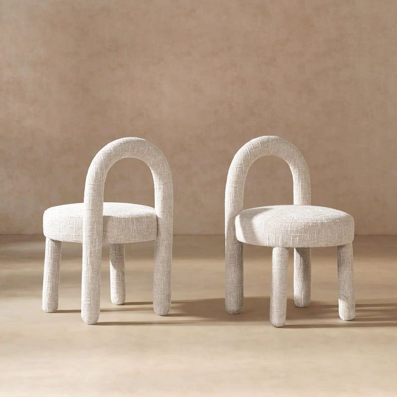 Penny Round Arched Fully Upholstered Dining Side Chair, Set of 2 by HouseOfZazla