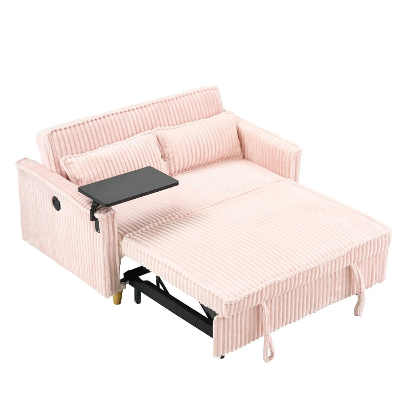 Pull Out Sofa With Movable Tabletop And USB Ports by Unique Piece Furniture