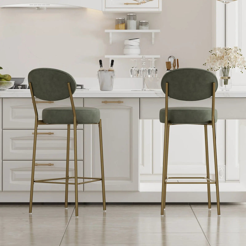 29'' H Upholstered Bar Stools Set of 2 by HouseOfZazla