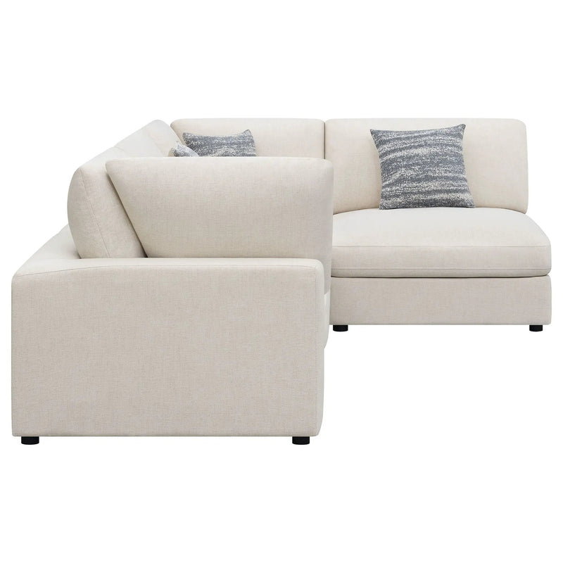 Serene 4-piece Upholstered Modular Sectional Sofa Beige by Unique Piece Furniture