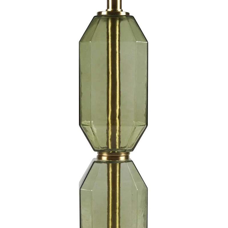 Faceted Green Glass Table Lamp by HouseOfZazla