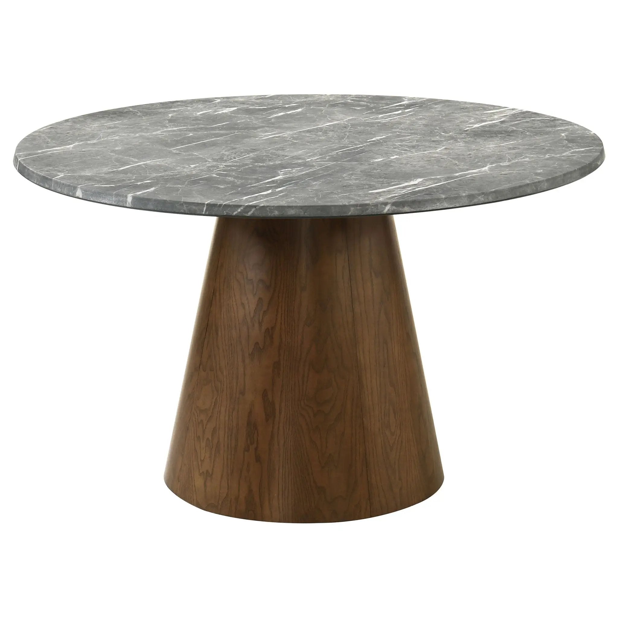 Franklin 5-piece 50-inch Round Dining Table Set Grey and Dark Oak by Unique Piece Furniture
