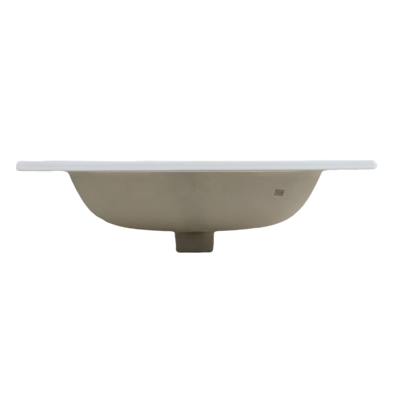 Glossy White Ceramic Integrated Sink by HouseOfZazla