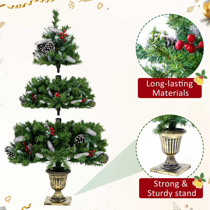 6-Piece Christmas Tree Set with Pre-Lit Wreath and Garland – Warm, photo 5 of 10
