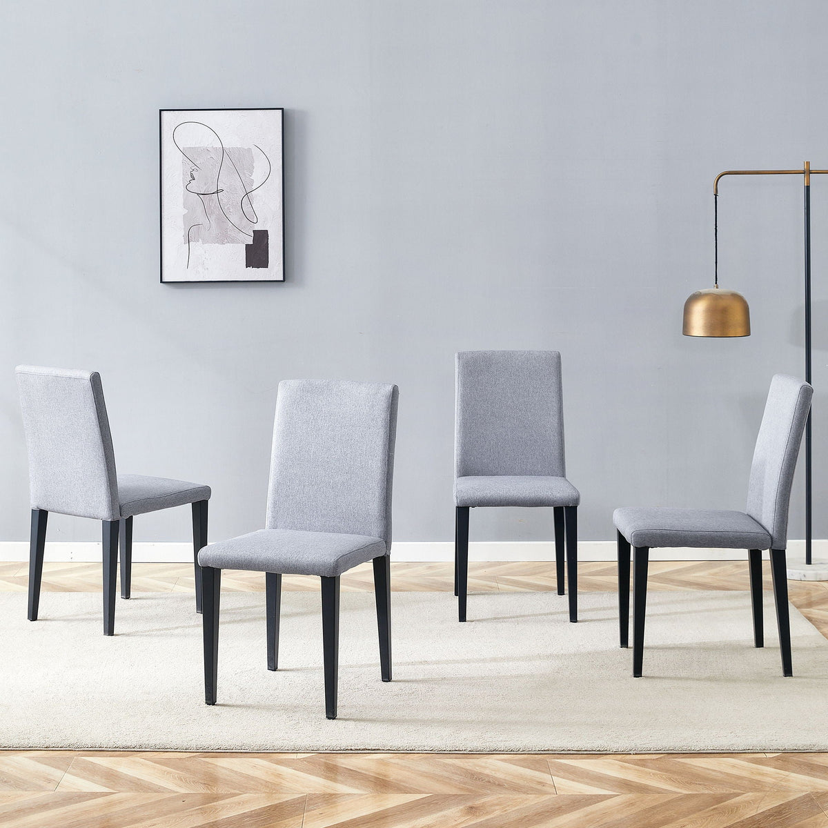 Versatile Dining Chairs With Comfortable Design And Metal Legs, photo 4 of 20