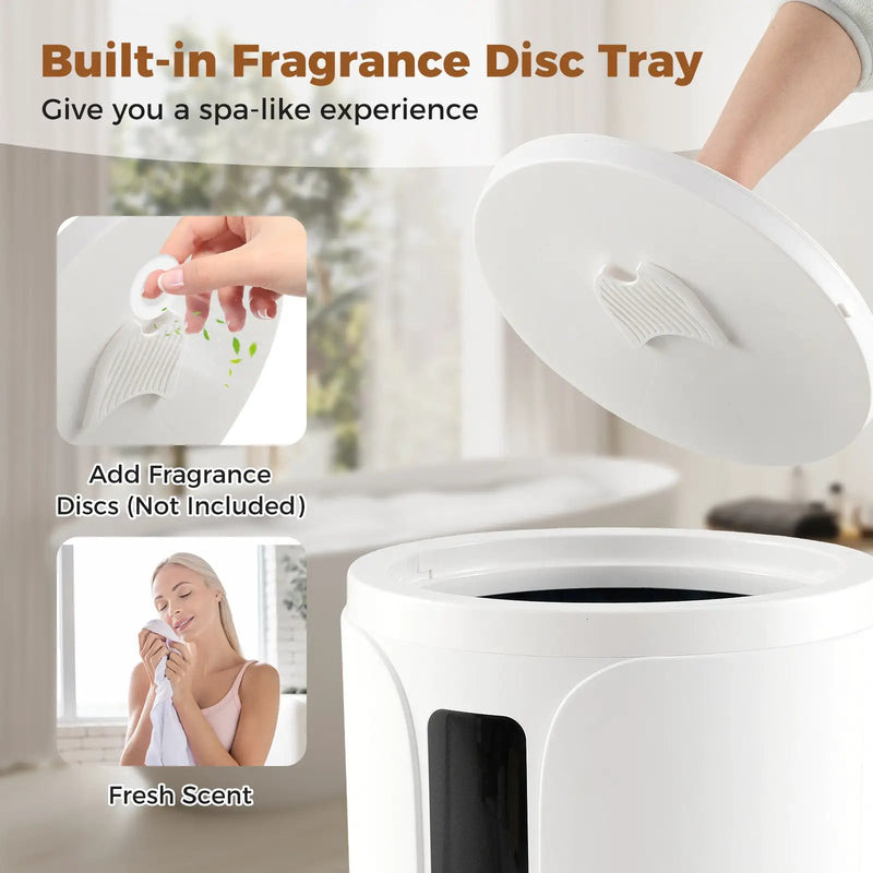 20L Hot Towel Warmer Bucket with 30/60/90 Min Heating Time-White by DirectDeals