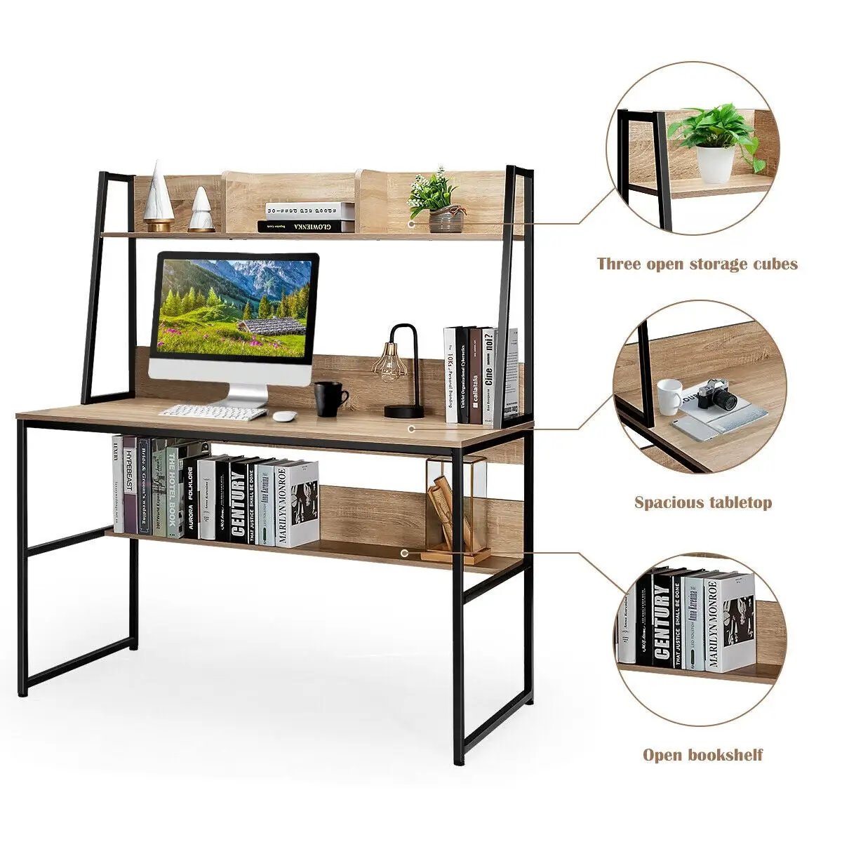 47-Inch Computer Desk Writing Study Table Workstation by DirectDeals