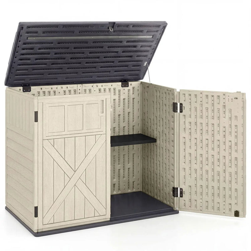 20 Cu.Ft Horizontal Resin Storage Shed with Adjustable Shelf by DirectDeals