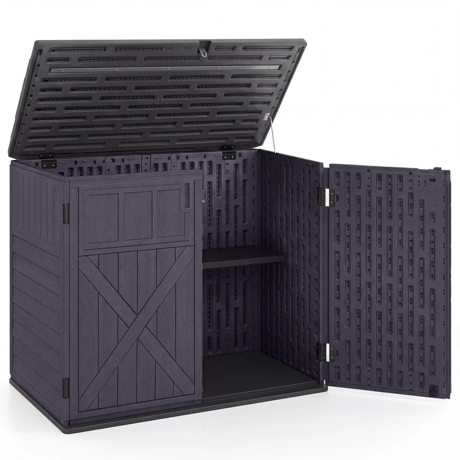 20 Cu.Ft Horizontal Resin Storage Shed with Adjustable Shelf by DirectDeals