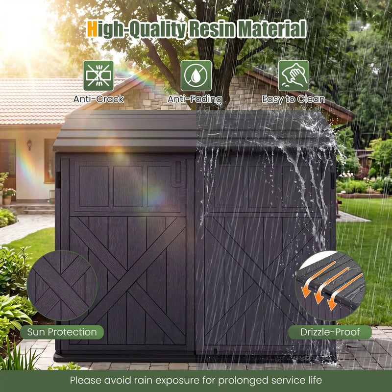 20 Cu.Ft Horizontal Resin Storage Shed with Adjustable Shelf by DirectDeals