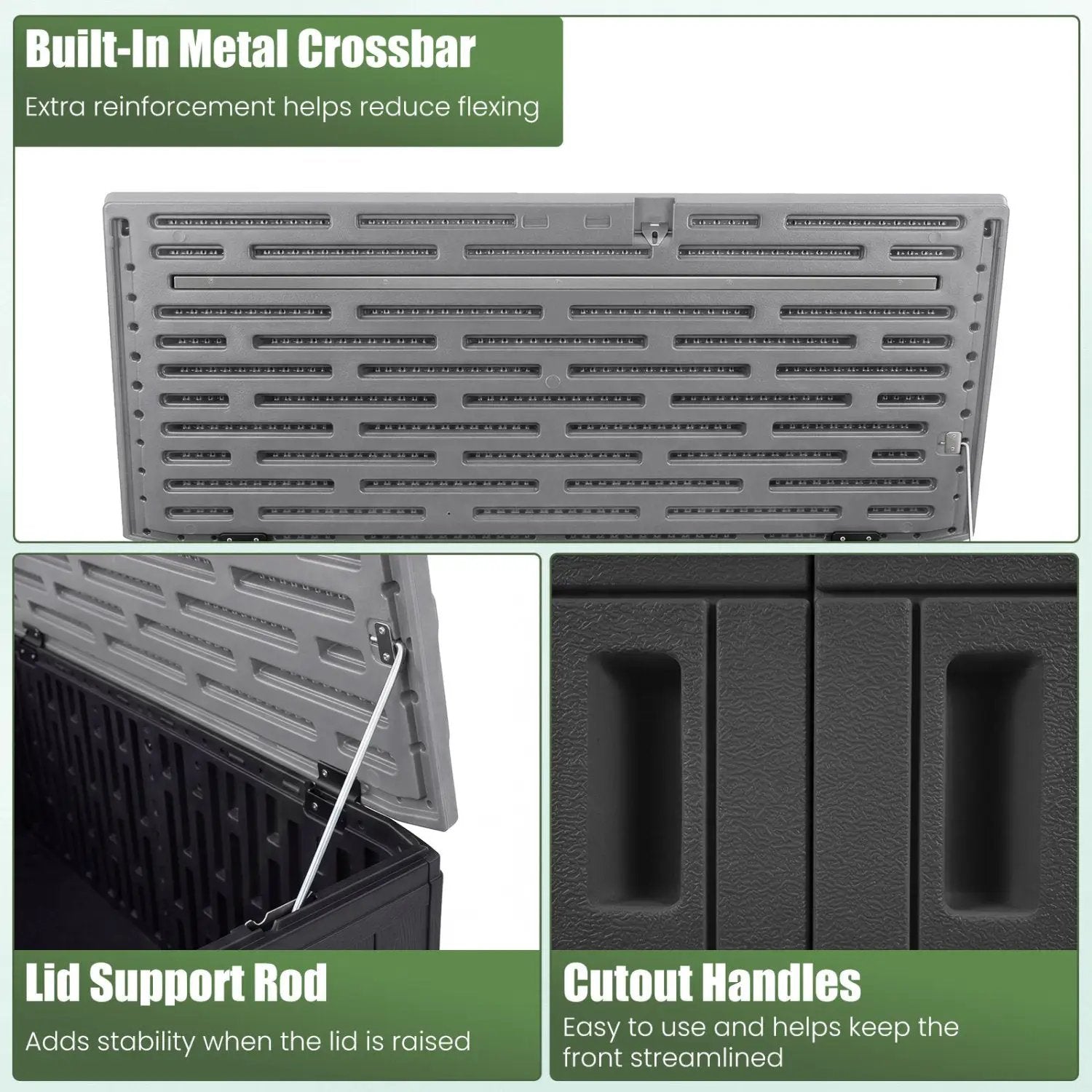 20 Cu.Ft Horizontal Resin Storage Shed with Adjustable Shelf by DirectDeals