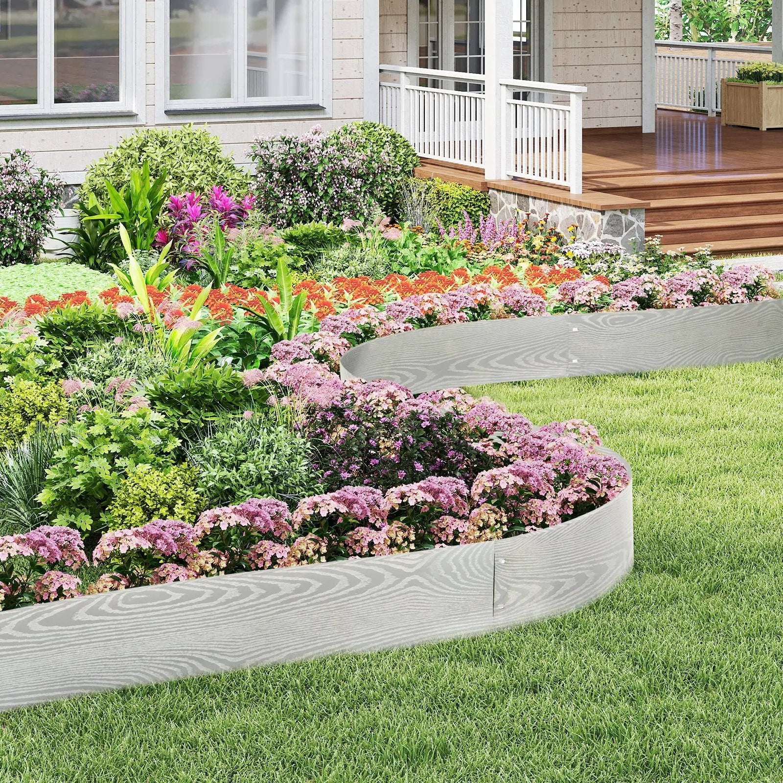 6-Pack 20 FT Galvanized Metal Landscape Edging for Lawn Yard by DirectDeals
