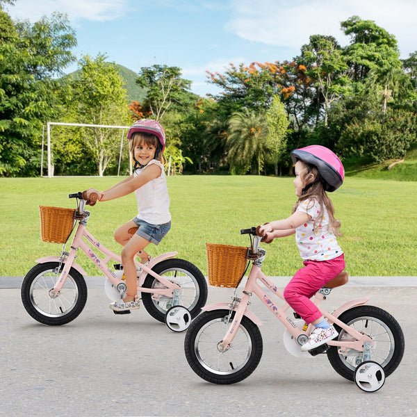 14 Inch Kids Bike Retro Bicycle with Adjustable Height and Basket for Ages 3-5 Years Old-, photo 2 of 11