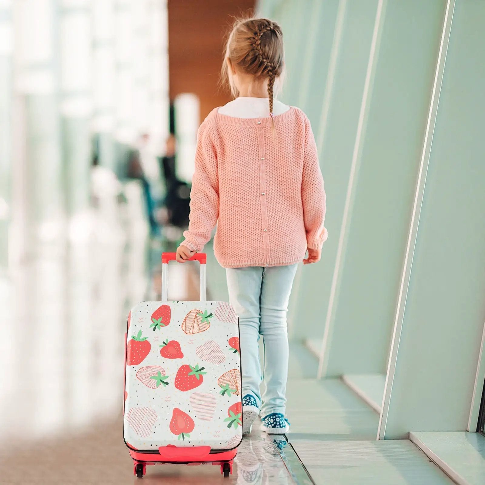 20 Inch Kids Rolling Luggage Foldable Hardshell Carry-on Suitcase on Wheels by DirectDeals
