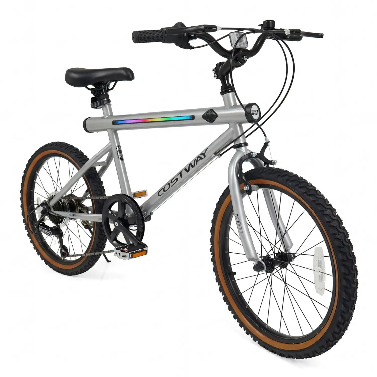 20 Inch LED-lit Cycling Bike with 2 Speakers and Ambient Lights for Men and Women by DirectDeals