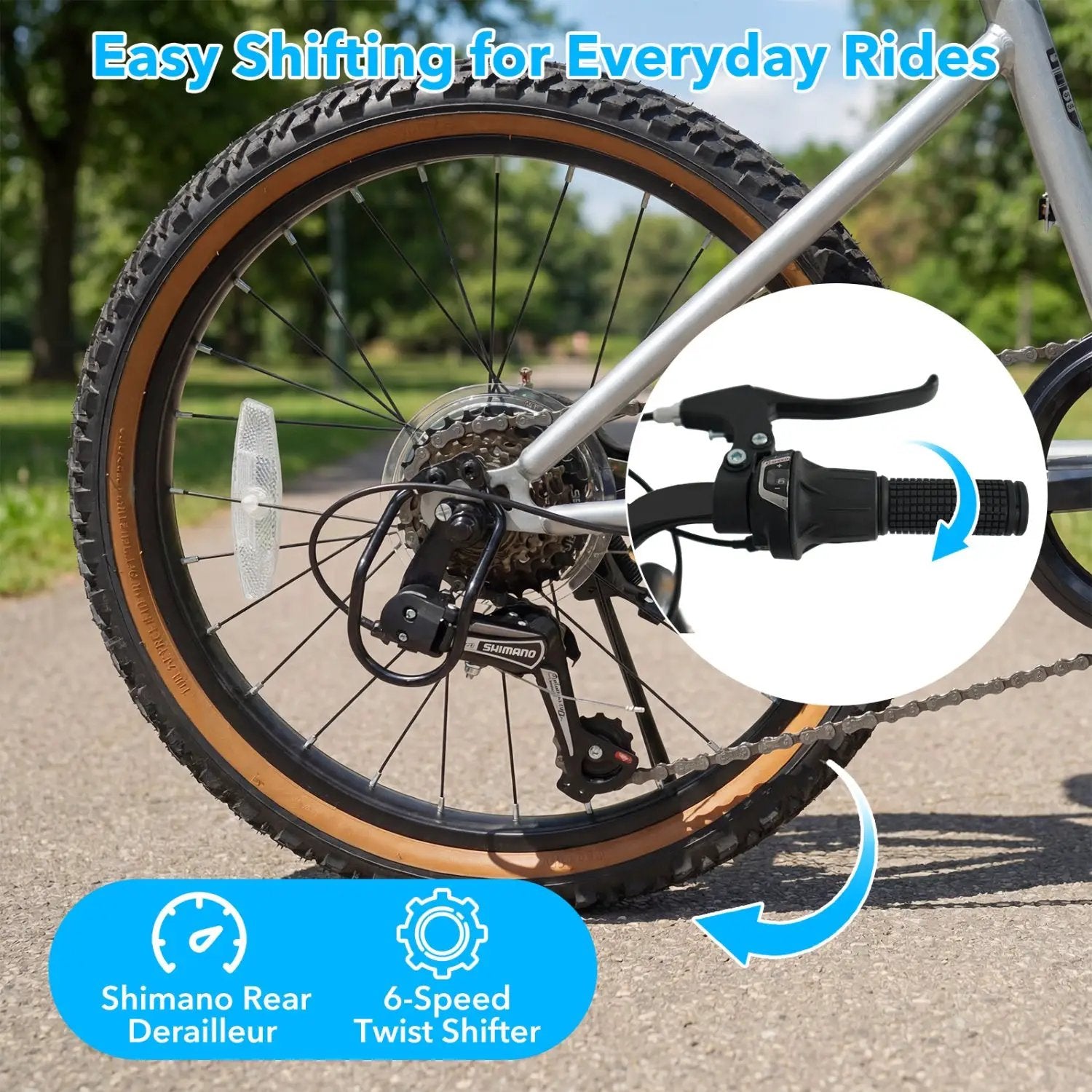20 Inch LED-lit Cycling Bike with 2 Speakers and Ambient Lights for Men and Women by DirectDeals