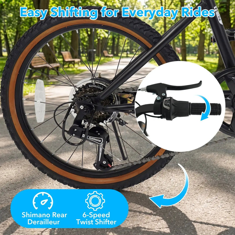 20 Inch LED-lit Cycling Bike with 2 Speakers and Ambient Lights for Men and Women by DirectDeals