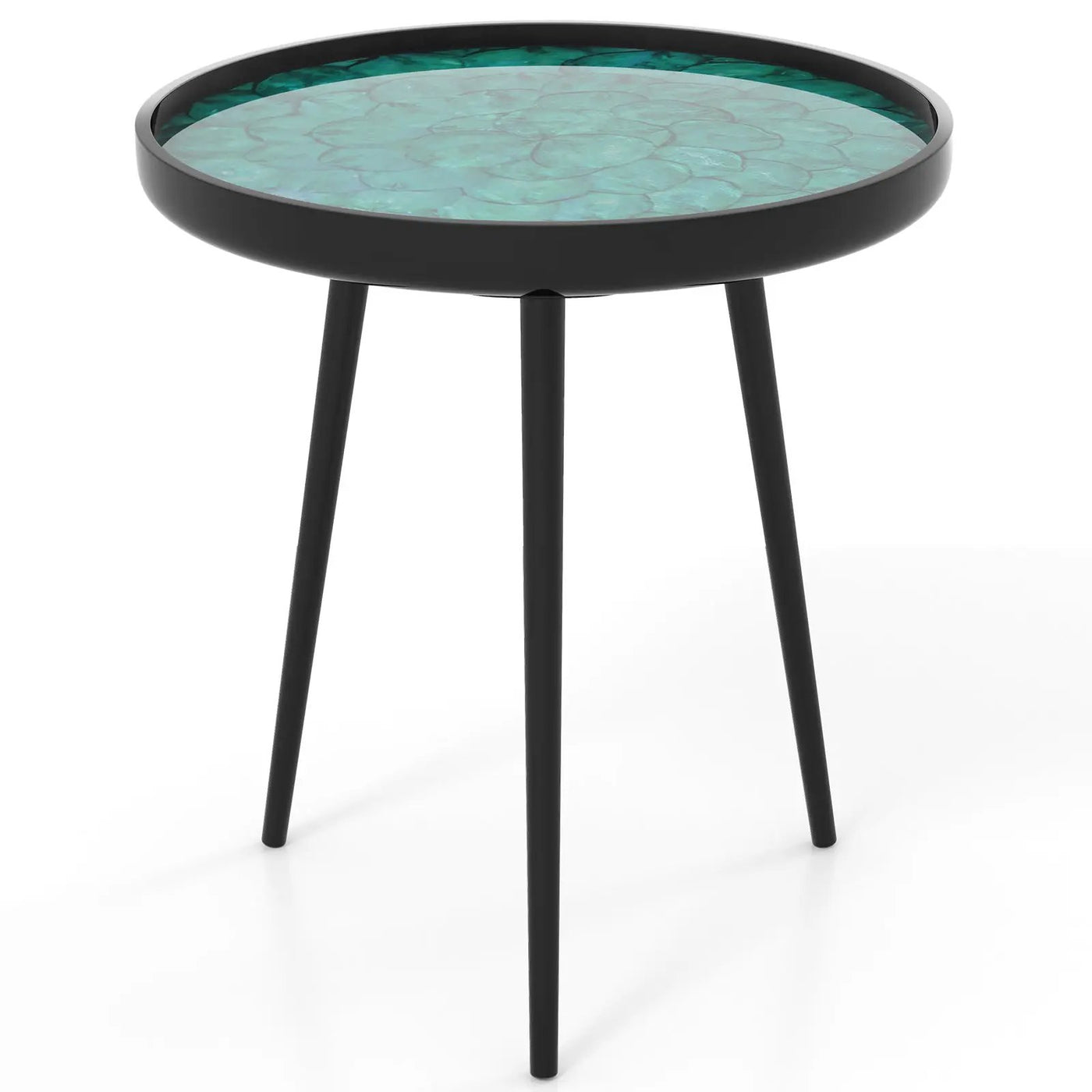 Sea Shell End Table with Tray Top - Mid-Century Modern by DirectDeals