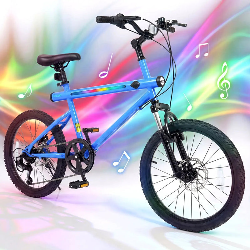 20 Inch Commuter Bicycle LED-lit with 6-Speed Shimano Twist Shifting and Stereo Speakers by DirectDeals