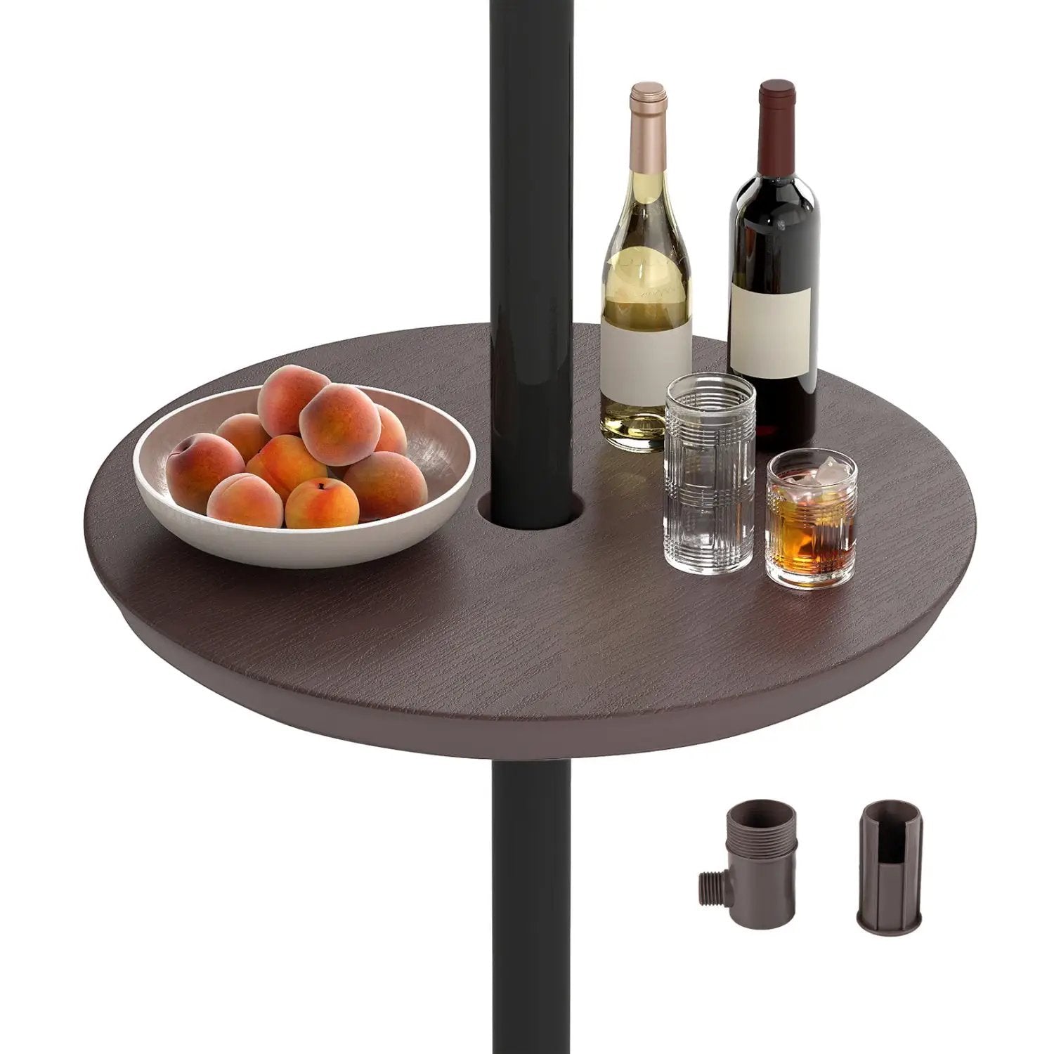 20 Inch Outdoor Adjustable Umbrella Table for 2 Sizes Patio Umbrella Pole by DirectDeals