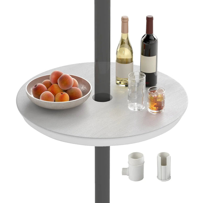 20 Inch Outdoor Adjustable Umbrella Table for 2 Sizes Patio Umbrella Pole by DirectDeals
