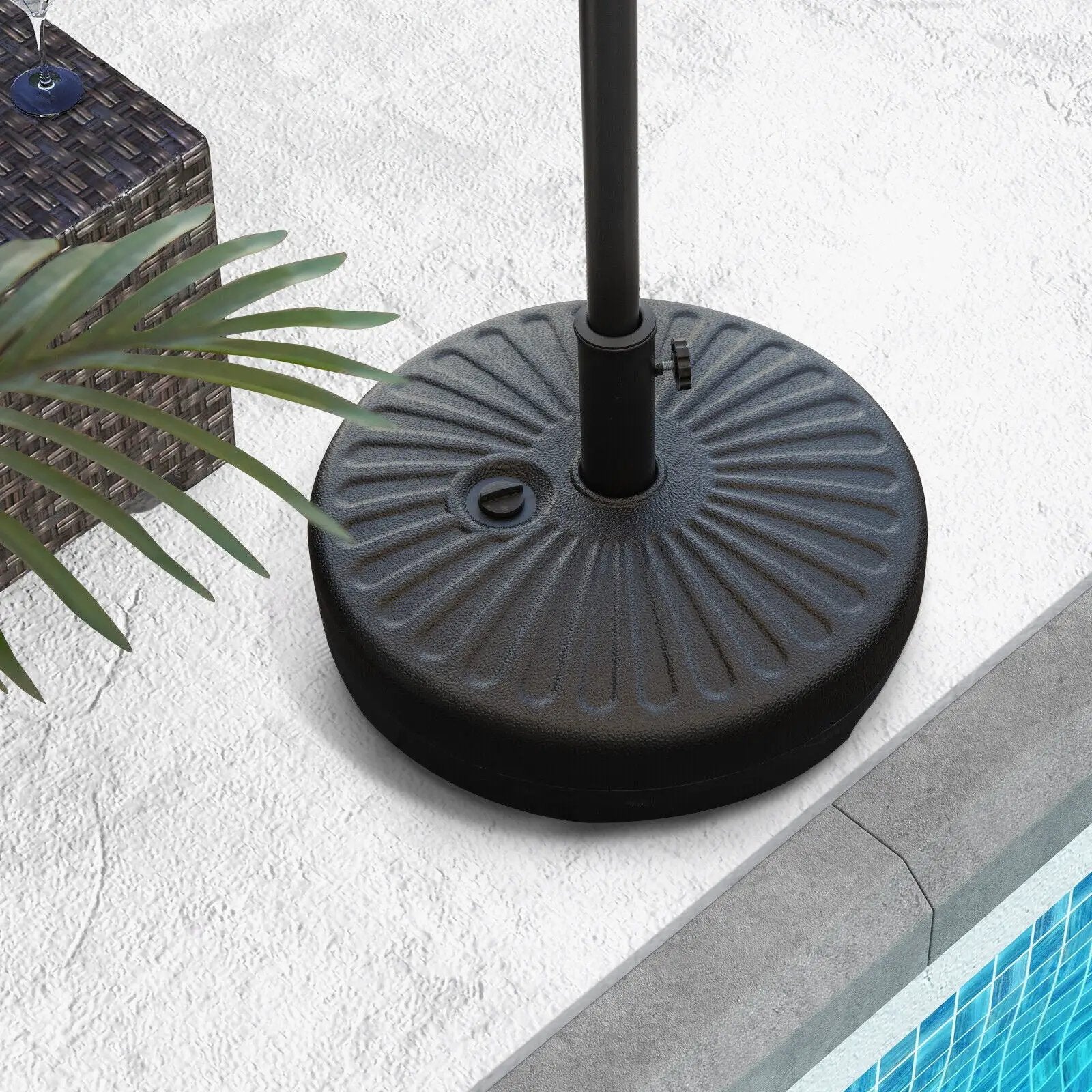 20 Inch Fillable Heavy-Duty Round Umbrella Base Stand by DirectDeals